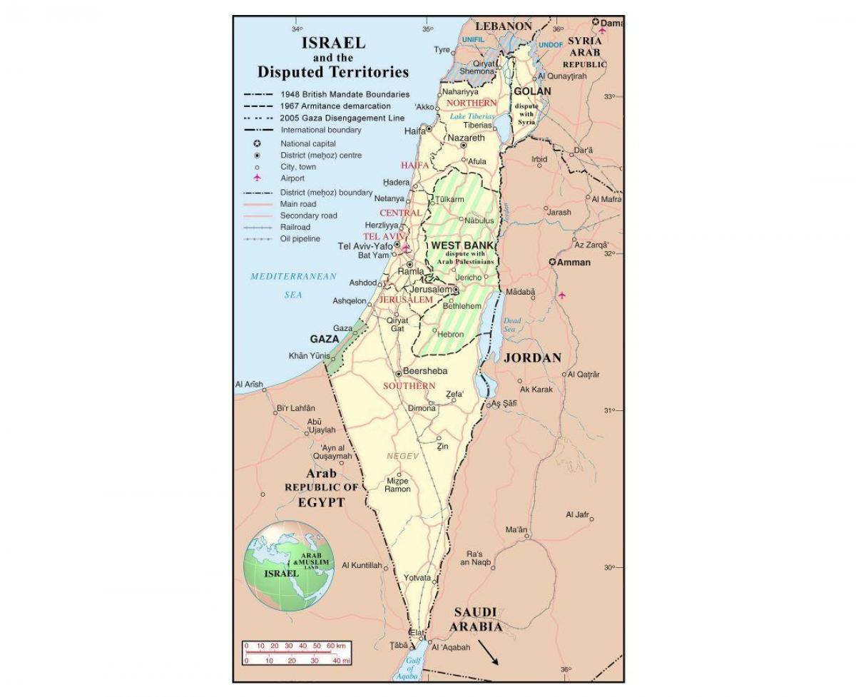 mapa de aeropuertos de israel