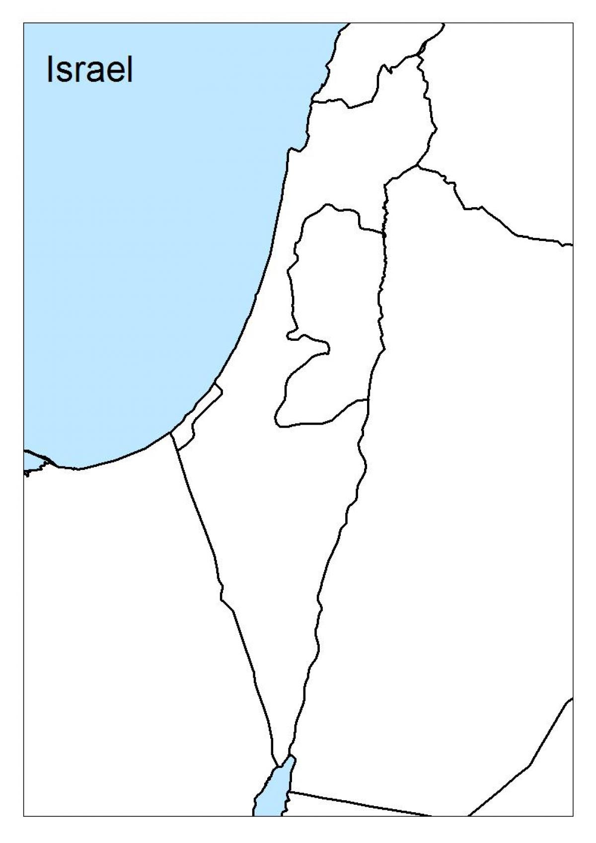 mapa de israel en blanco