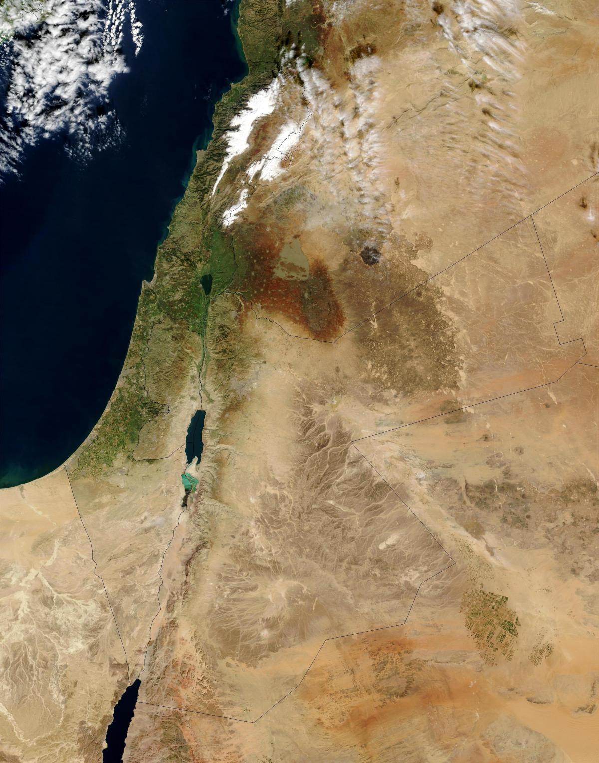 mapa de israel satélite 