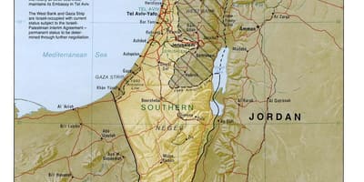 Mapa de israel geografía 