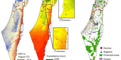 Mapa de israel climático