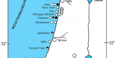 Mapa de israel puertos